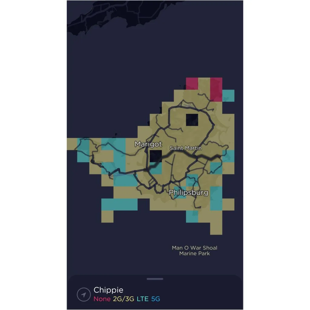 Flow Chippie Saint Martin Coverage Map