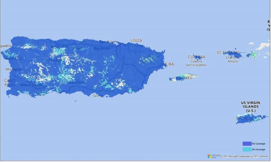 Liberty US Virgin Islands 4G & 5G Coverage Map