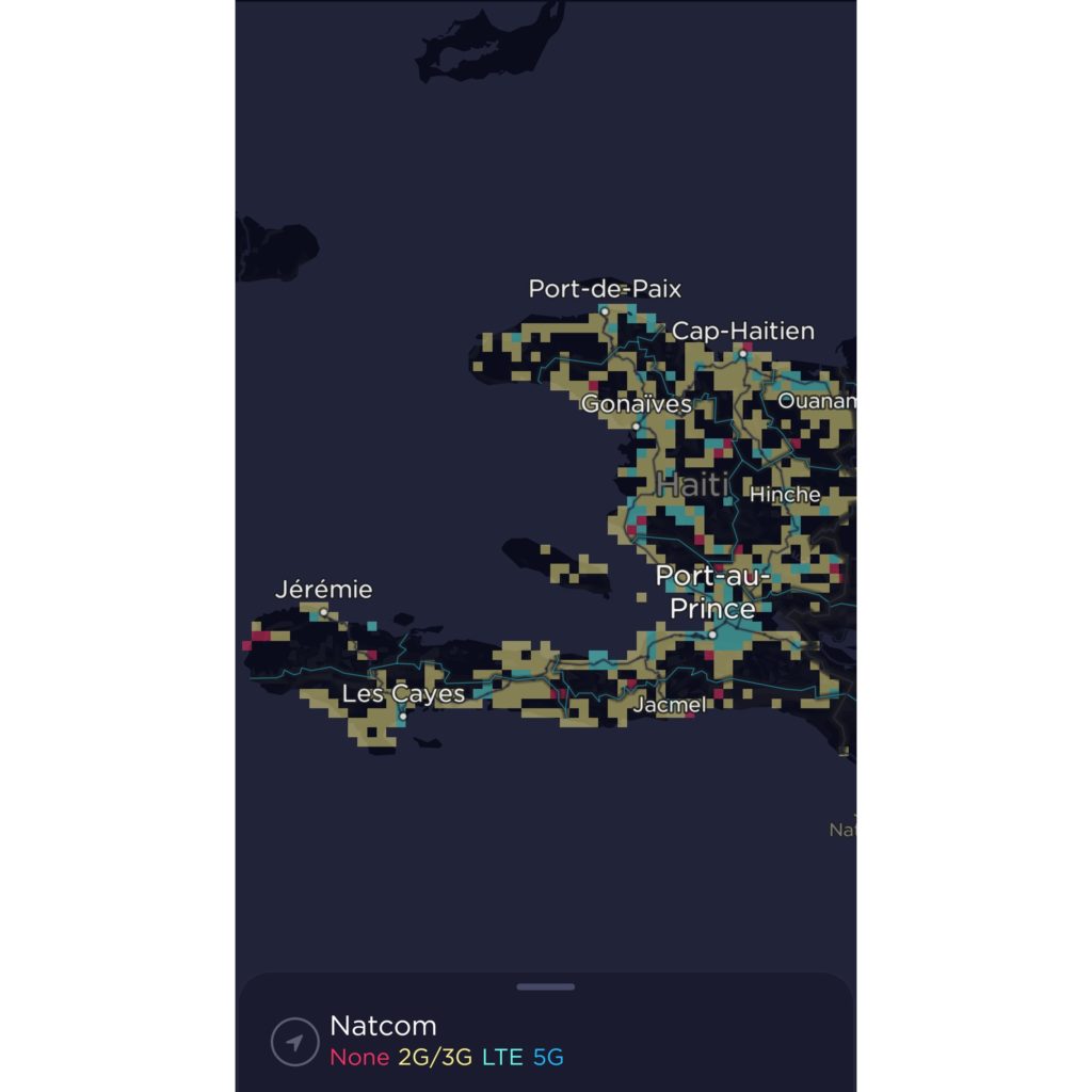 Natcom Haiti Coverage Map