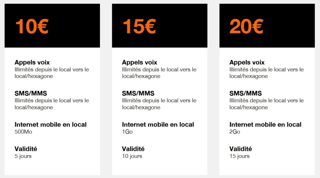 Orange French Guiana Les Recharges Max
