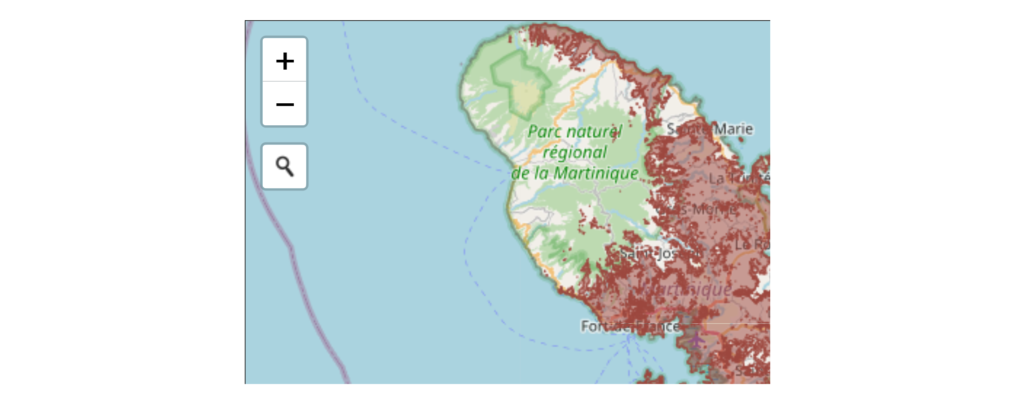 SFR Martinique 4G Max Coverage Map