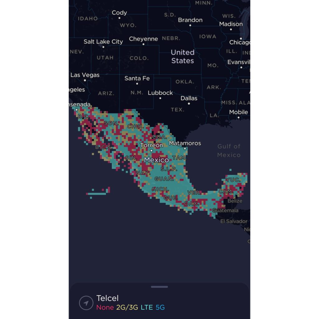 Telcel Mexico Coverage Map
