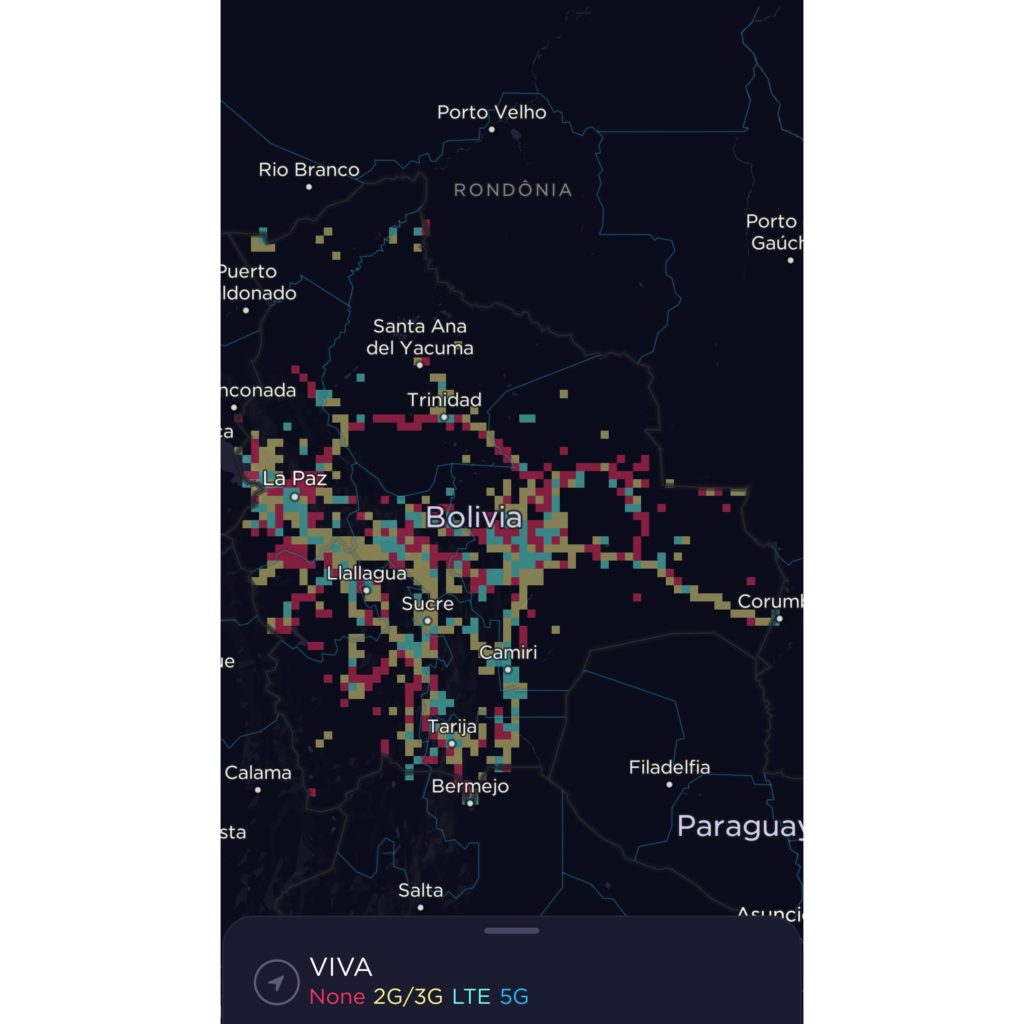 Viva Bolivia Coverage Map