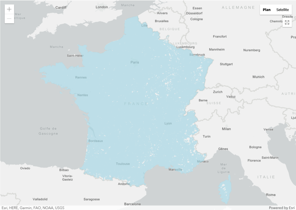 Bouygues Telecom France 3G Coverage Map
