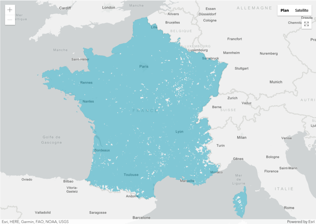 Bouygues Telecom France 4G LTE Coverage Map