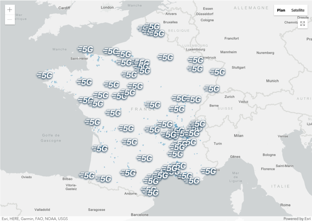 Bouygues Telecom France 5G NR Coverage Map