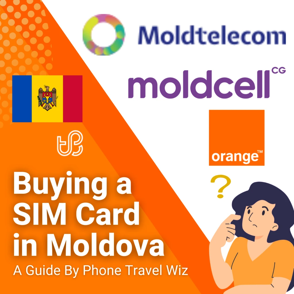 Buying a SIM Card in Moldova Guide (logos of Orange, Moldcell & Moldtelecom)