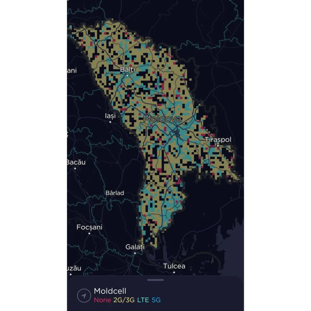 Moldcell Moldova Coverage Map