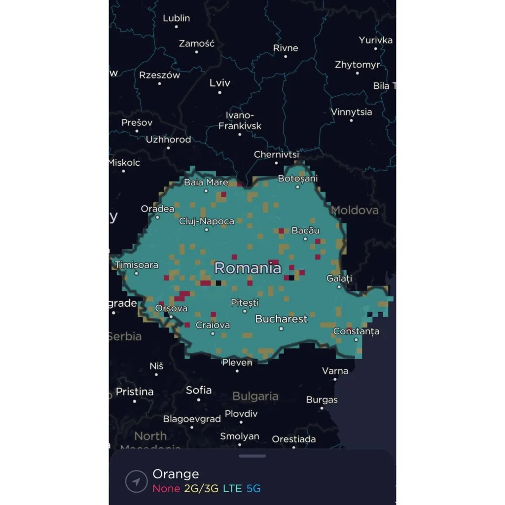 Orange Romania Coverage Map