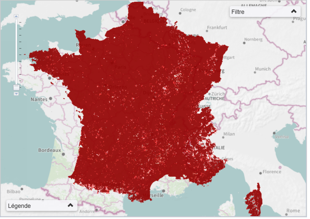 SFR France 3G 4G LTE 5G NR Coverage Map