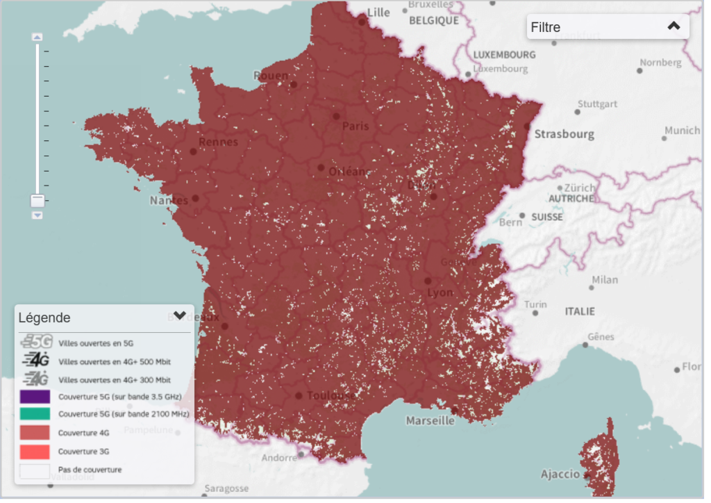 SFR France 4G Coverage Map