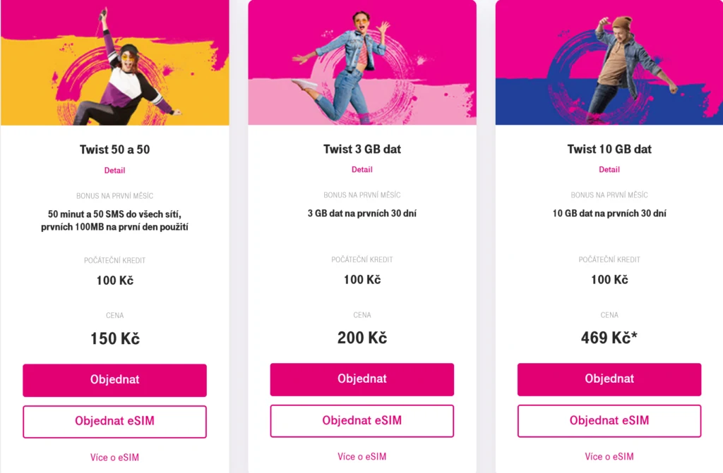T-Mobile Czech Republic SIM Cards