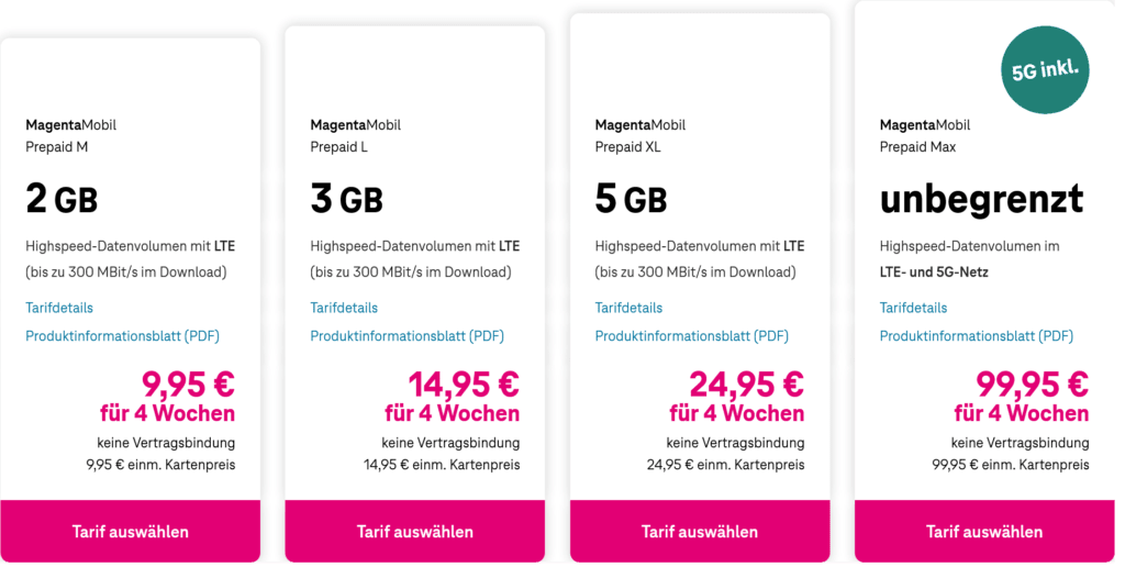 Telekom Germany MagentaMobil Plans
