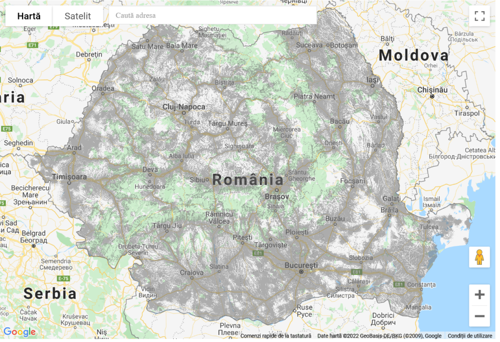 Telekom Romania 3G Coverage Map
