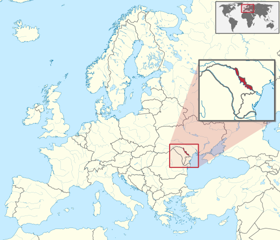 Transnistria on Map