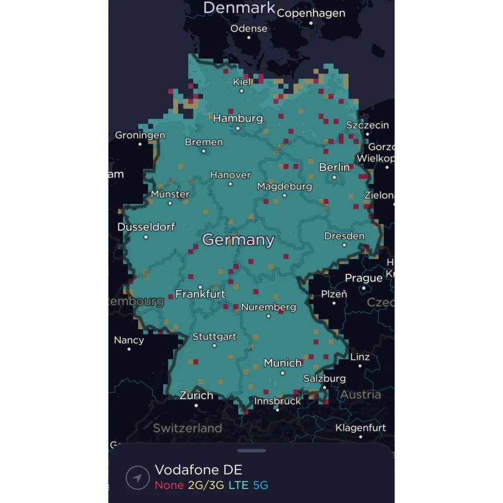 Vodafone Germany Coverage Map