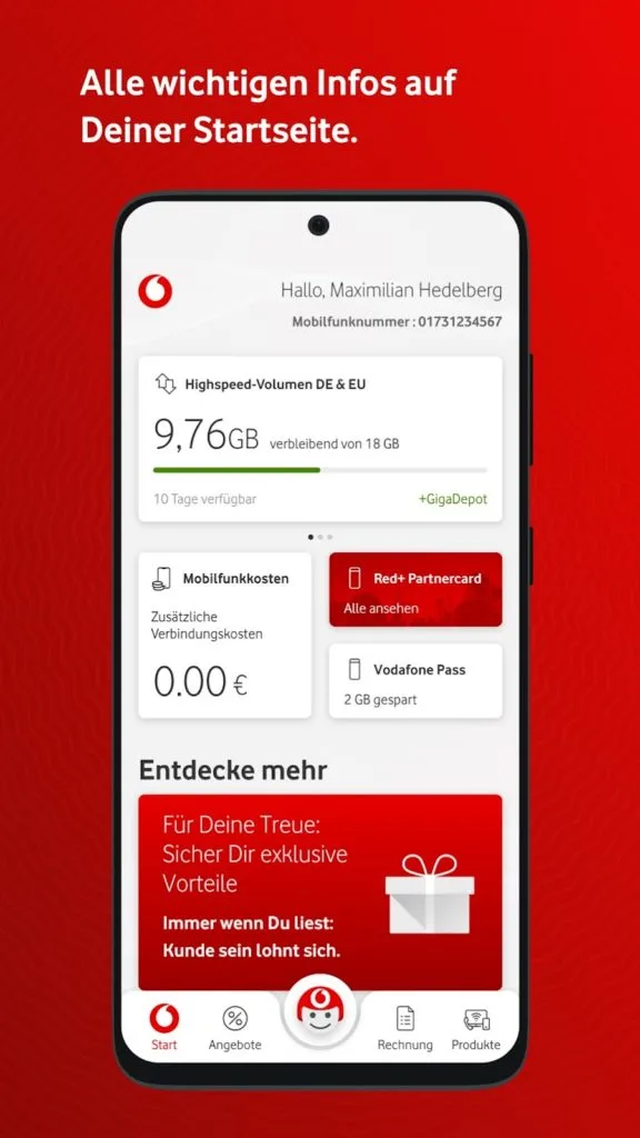Vodafone Germany MeinVodafone App