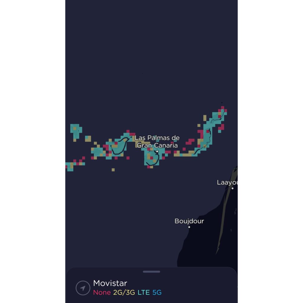 Movistar Coverage Map on the Canary Islands