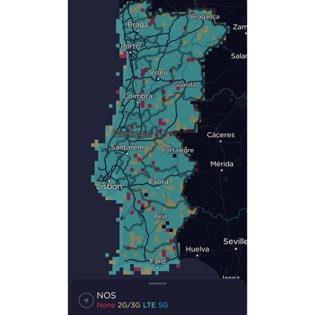 NOS Portugal Coverage Map