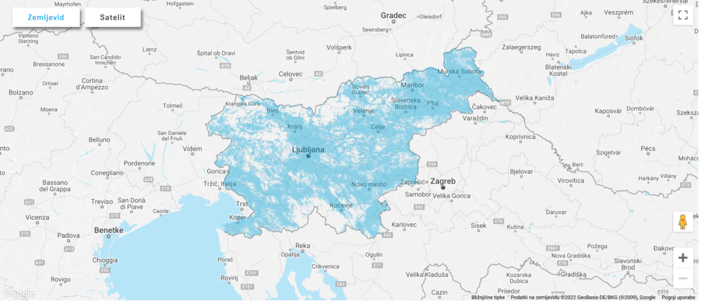 Telekom Slovenije 3G Coverage Map