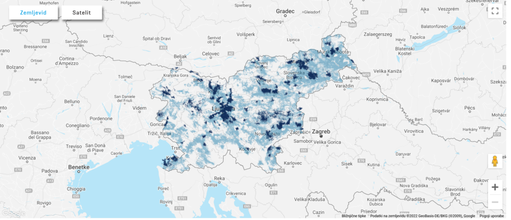 Telekom Slovenije 4G LTE + & 5G NR Coverage Map