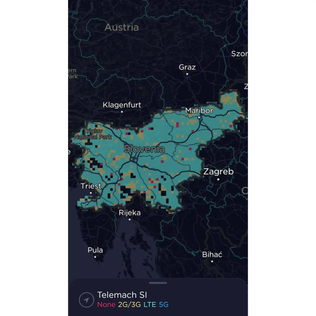 Telemach Slovenia Coverage Map