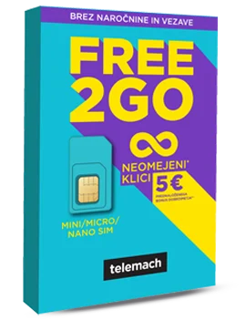 Telemach Slovenia FREE2GO SIM Card