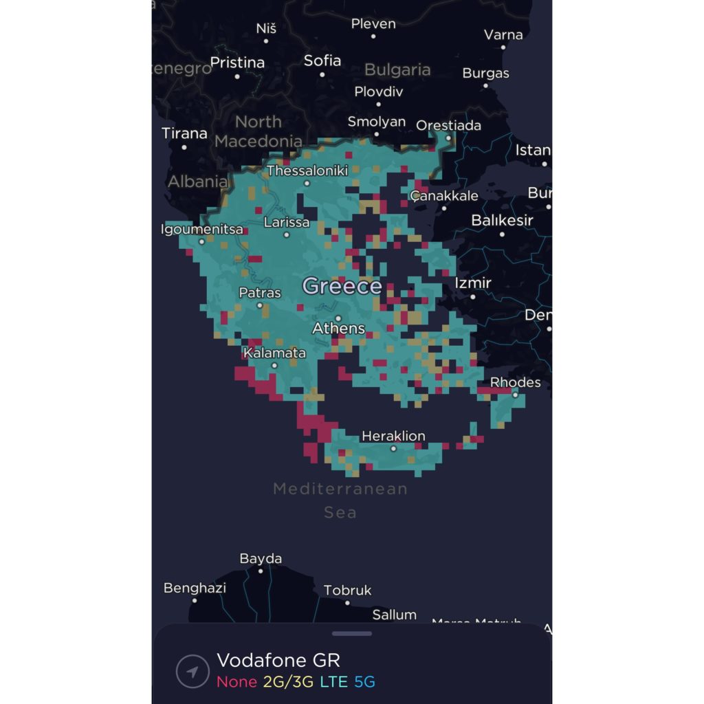 Vodafone Greece Coverage Map