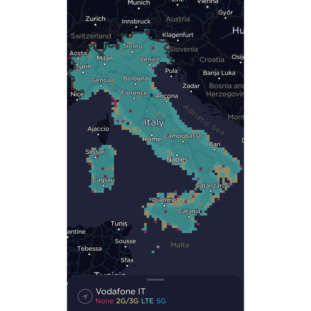 Vodafone Italy Coverage Map