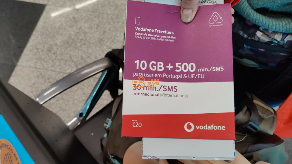 Vodafone Portugal Vodafone Travelers SIM Card Sold at Porto-Francisco Sá Carneiro Airport
