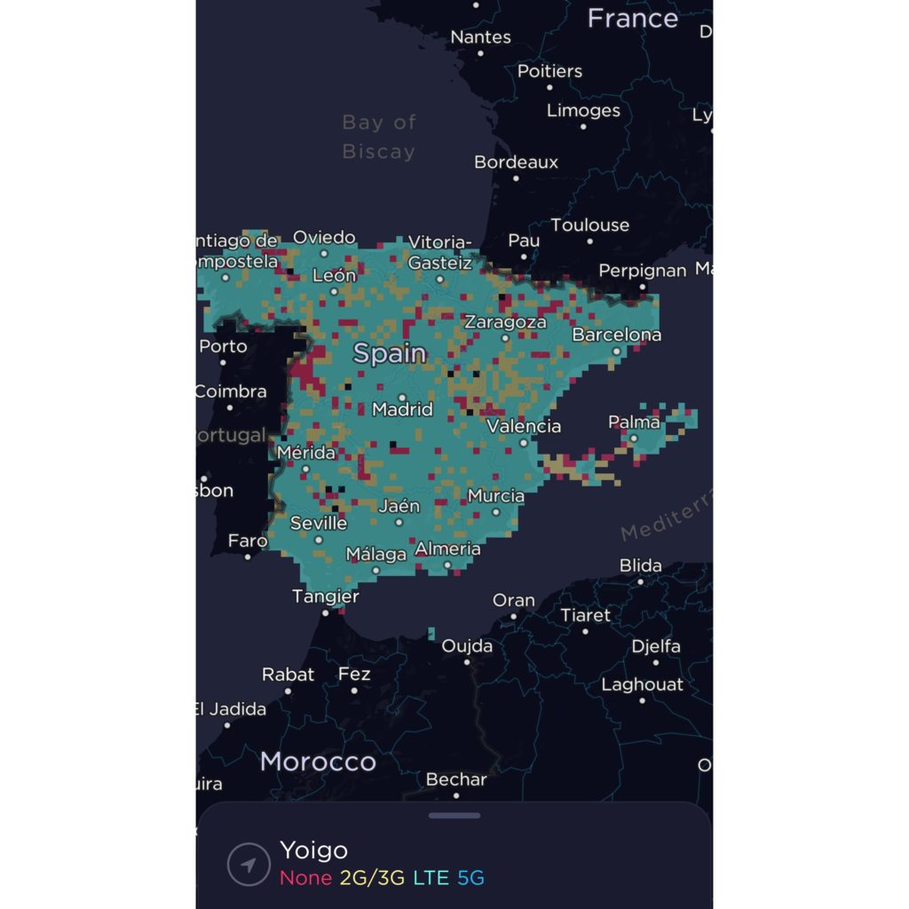 Yoigo Spain Coverage Map