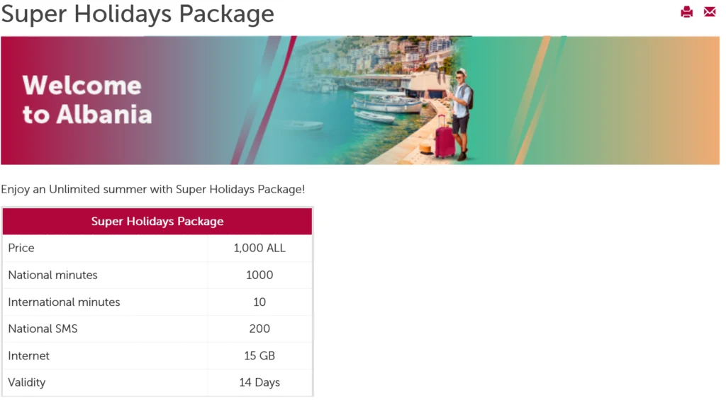 ALBtelecom Albania Super Holidays Package