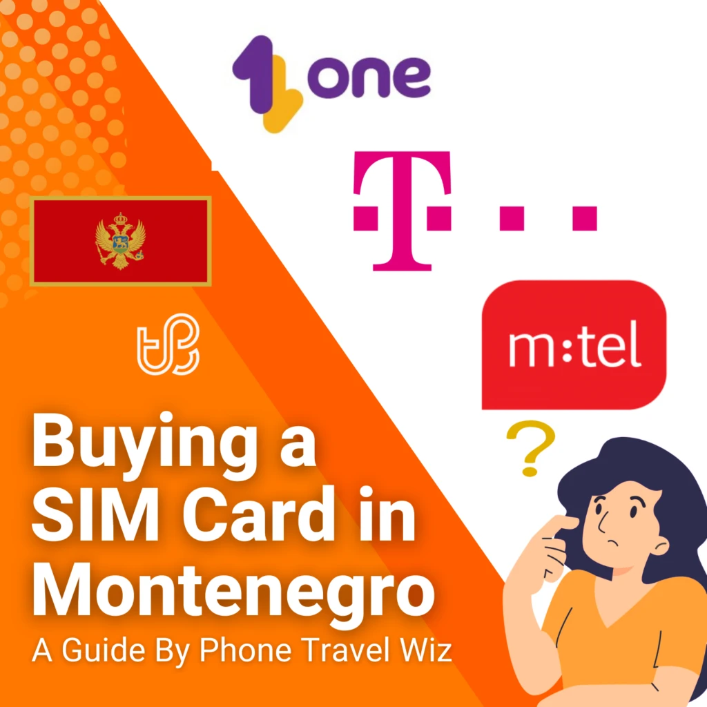 Buying a SIM Card in Montenegro Guide (logos of One, m:tel & Chrogorski Telekom)