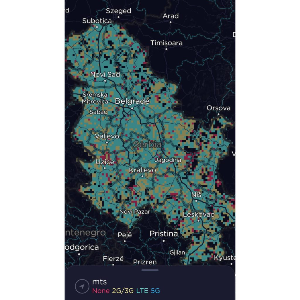 MTS Serbia Coverage Map