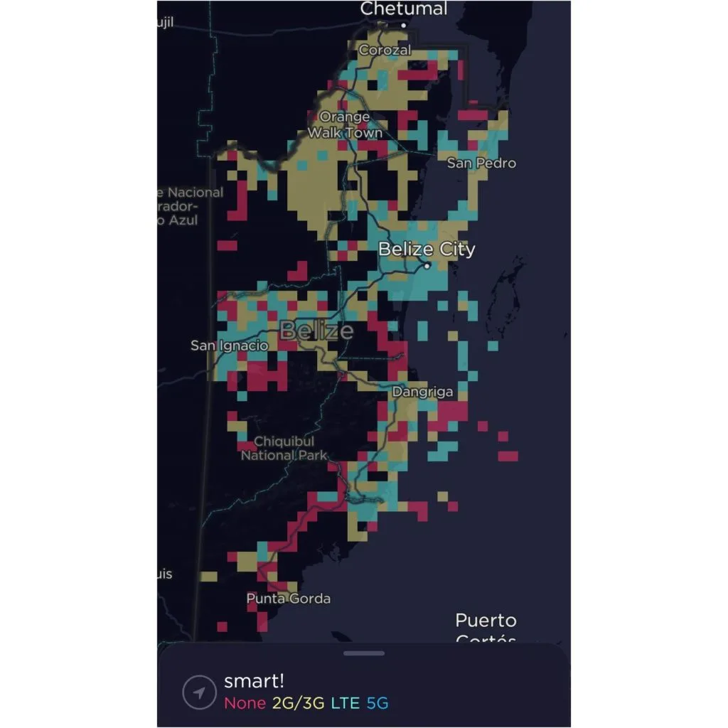 Smart Belize Coverage Map