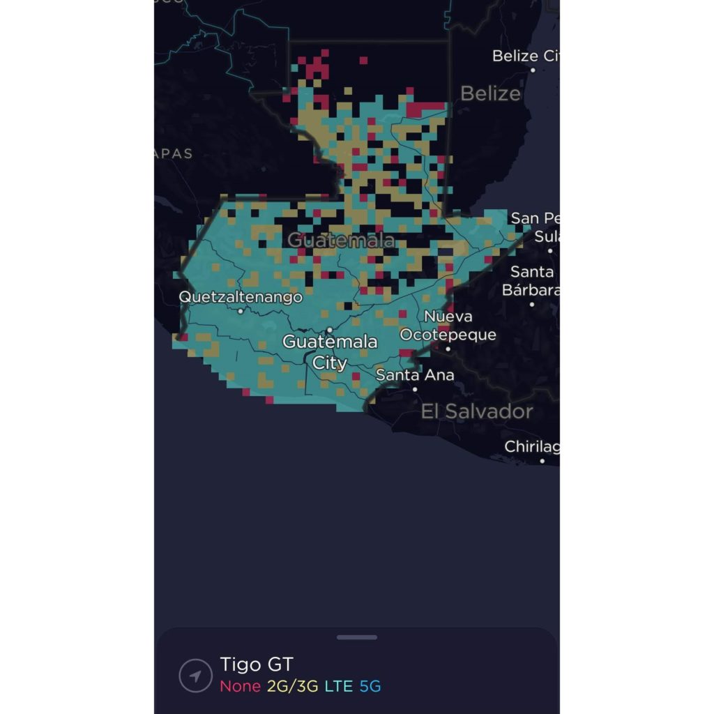 Tigo Guatemala Coverage Map