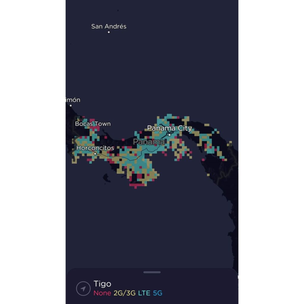 Tigo Panama Coverage Map