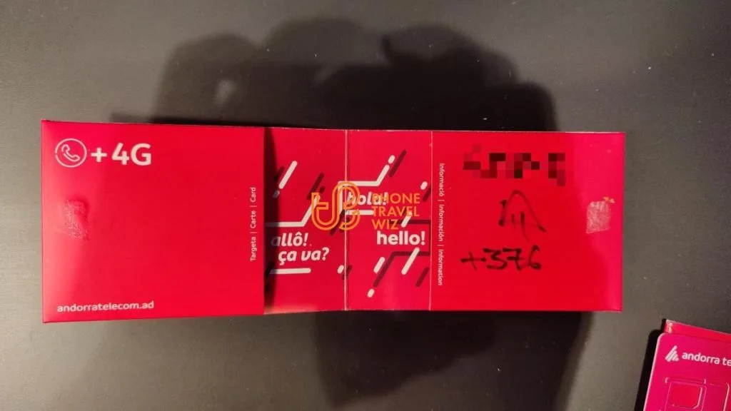 Andorra Telecom SIM Card Holder Unfolded