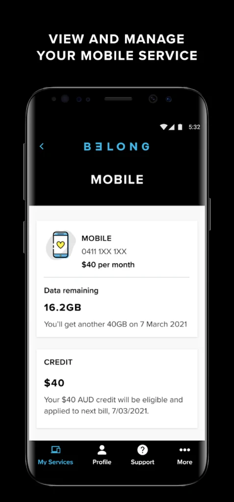Belong Mobile Australia App