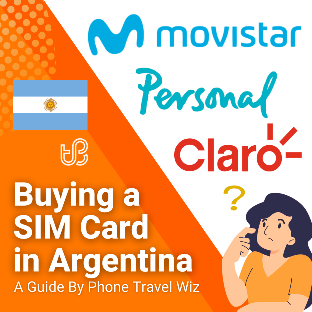 Buying a SIM Card in Argentina Guide (logos of Claro, Movistar & Claro)