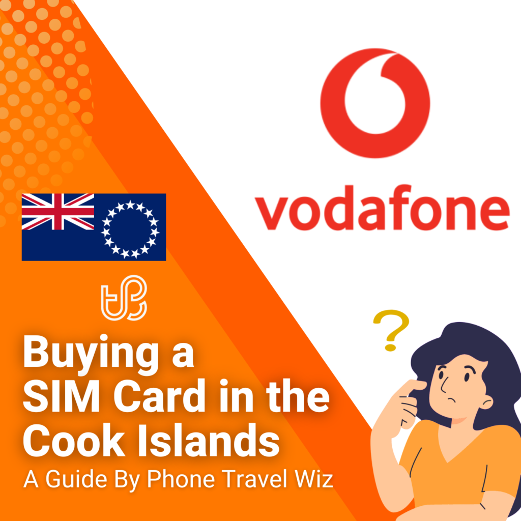 Buying a SIM Card in the Cook Islands Guide (logo of Vodafone)