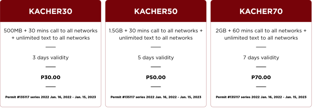 Cherry Prepaid Philippines Kacher Combo Plans