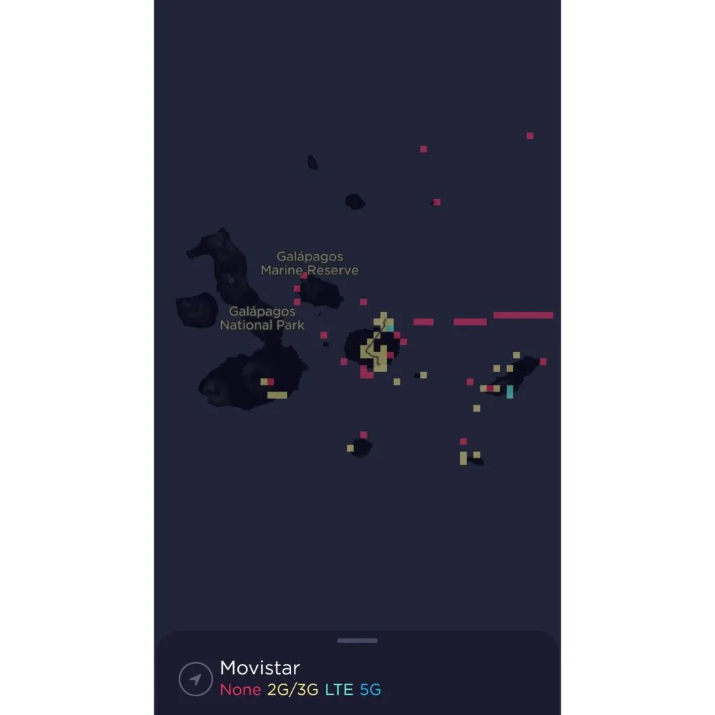 Movistar Ecuador Galapagos Islands Coverage Map
