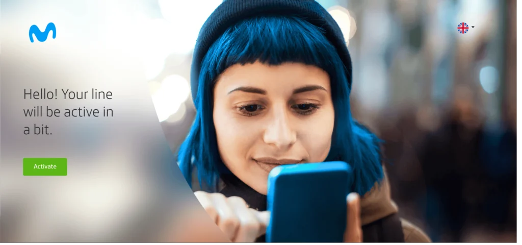 Movistar Spain SIM Card Registration Page