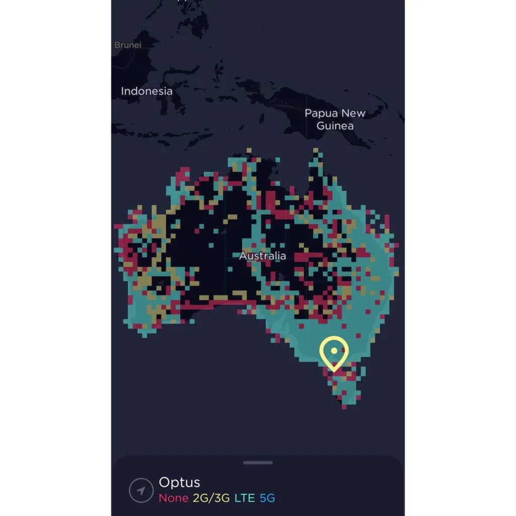 Optus Australia Coverage Map (2)