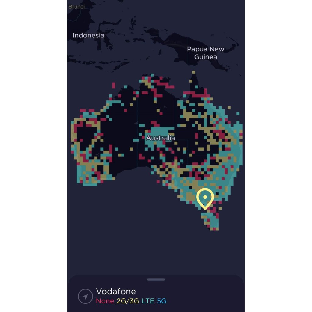 Vodafone Australia Coverage Map