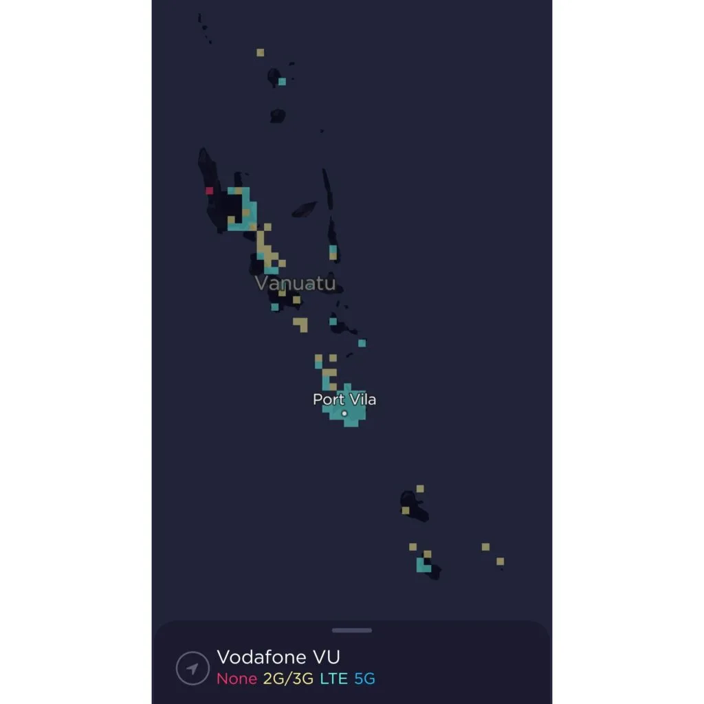Vodafone Vanuatu Coverage Map
