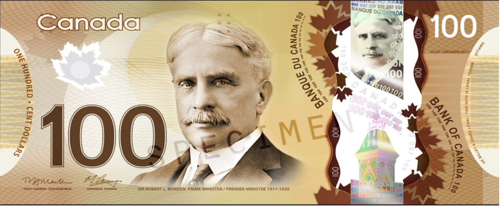 100 Canadian Dollar Bank Note