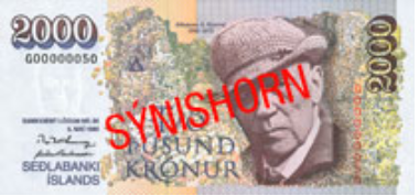 2000 Icelandic Krona Bank Note