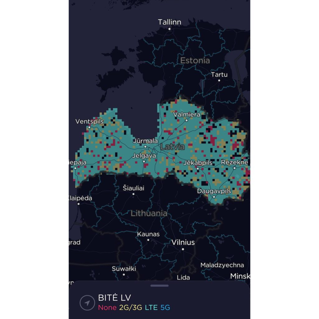 Bite Latvia Coverage Map